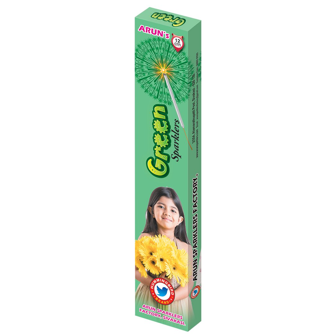 12 Cm Green Sparklers
